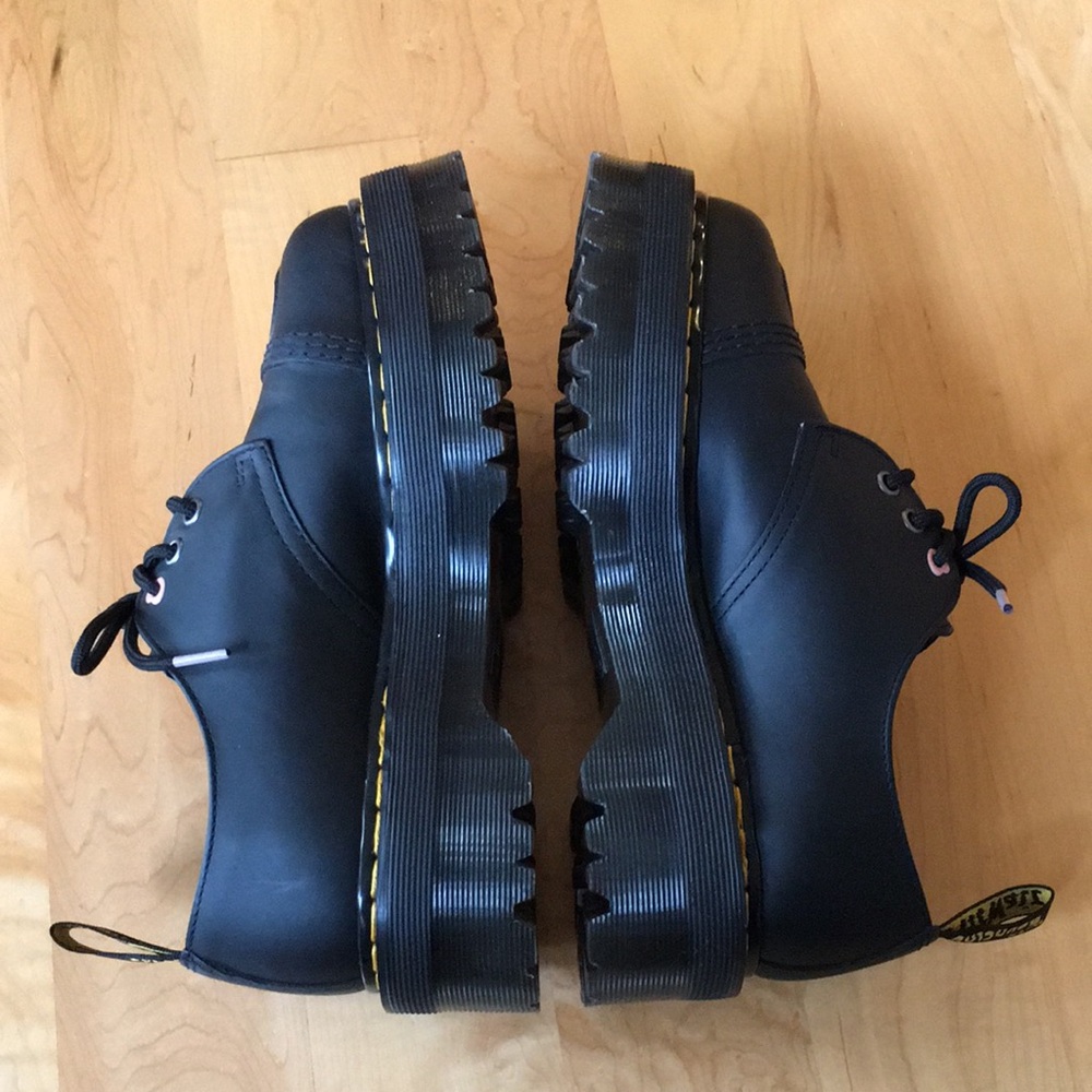 Dr. Martens 1461 Leather Heart Platform Shoes - Picture 9 of 16